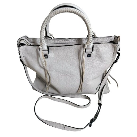 Rebecca Minkoff Soft Leather Satchel Handbag Braided Handles /Adjustable Strap - Picture 1 of 7